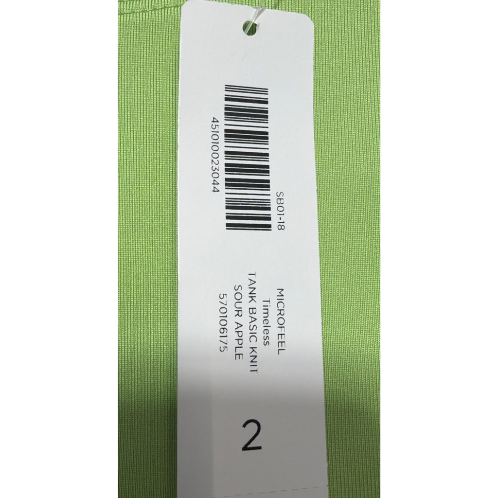 Chico’s Microfiber Tank Top Women’s Size 2 Lime Green Stretch Basic New