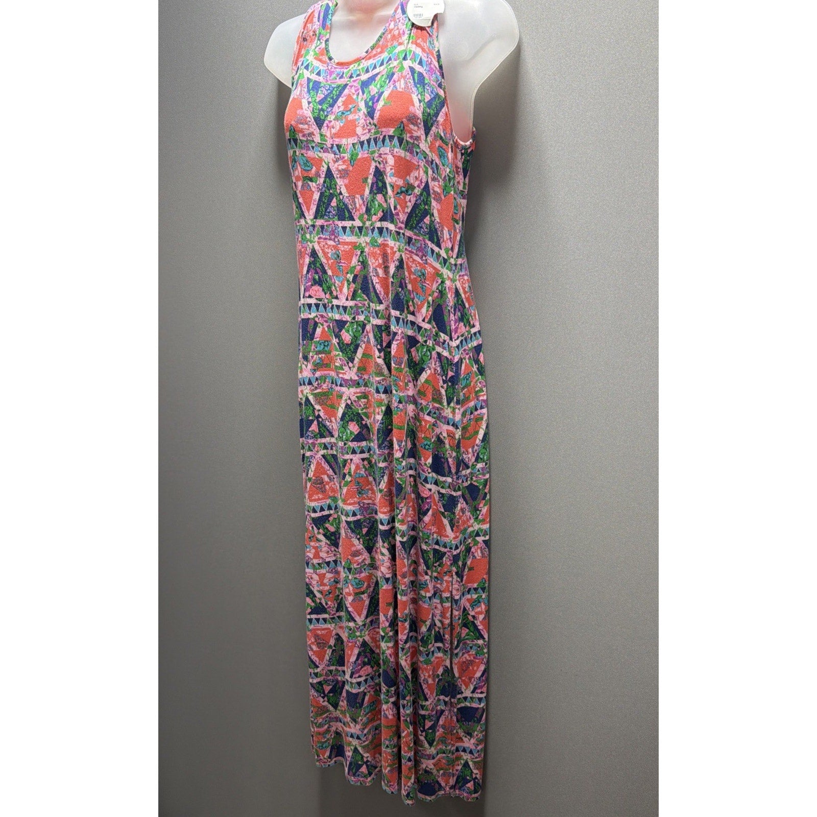women's Ambar Aztec Midi Dress Size Slits Crotchet Back Stretch Size Small