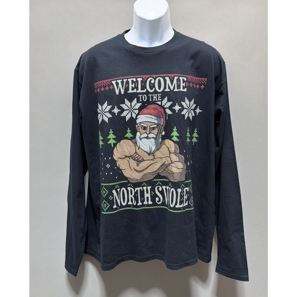Welcome To The North Swole Santa Funny T-shirt Unisex XL