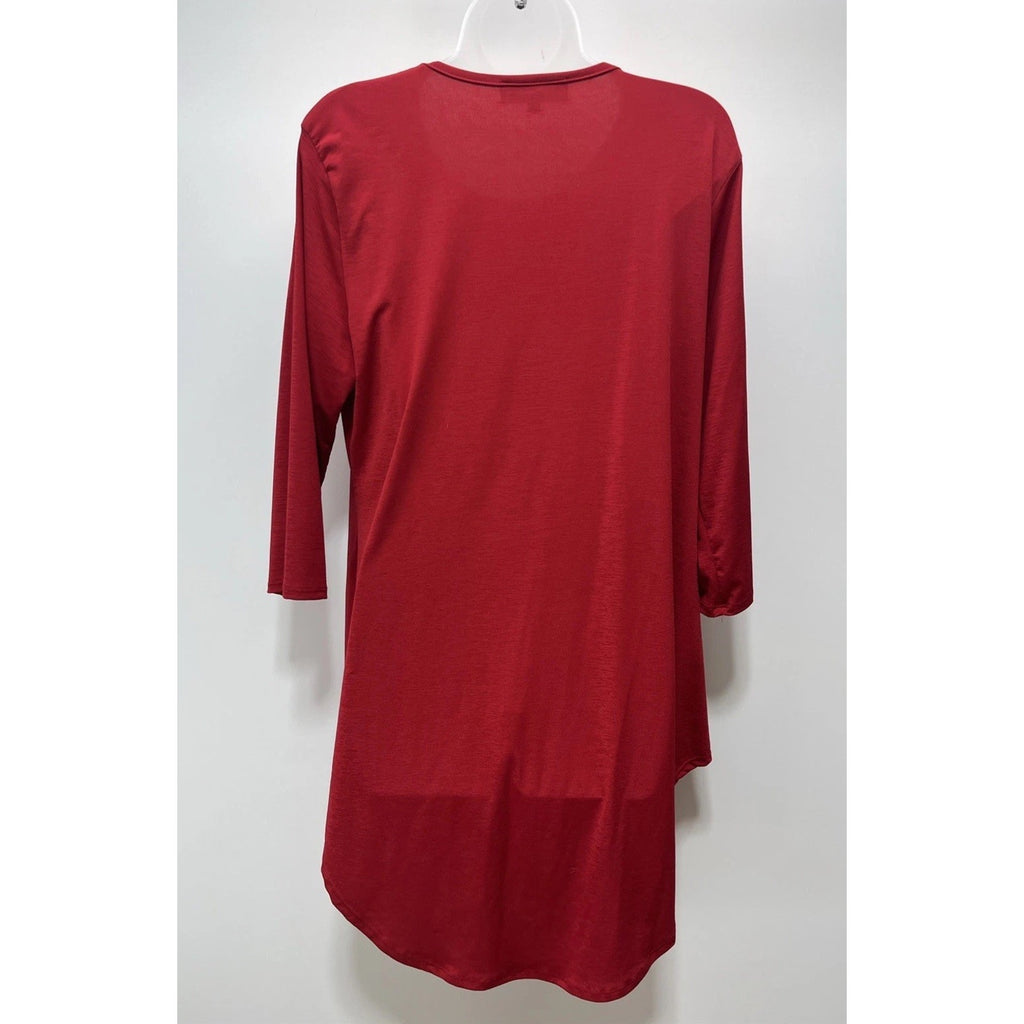 Lucky & Blessed Red Short Sleeve Dress Size L