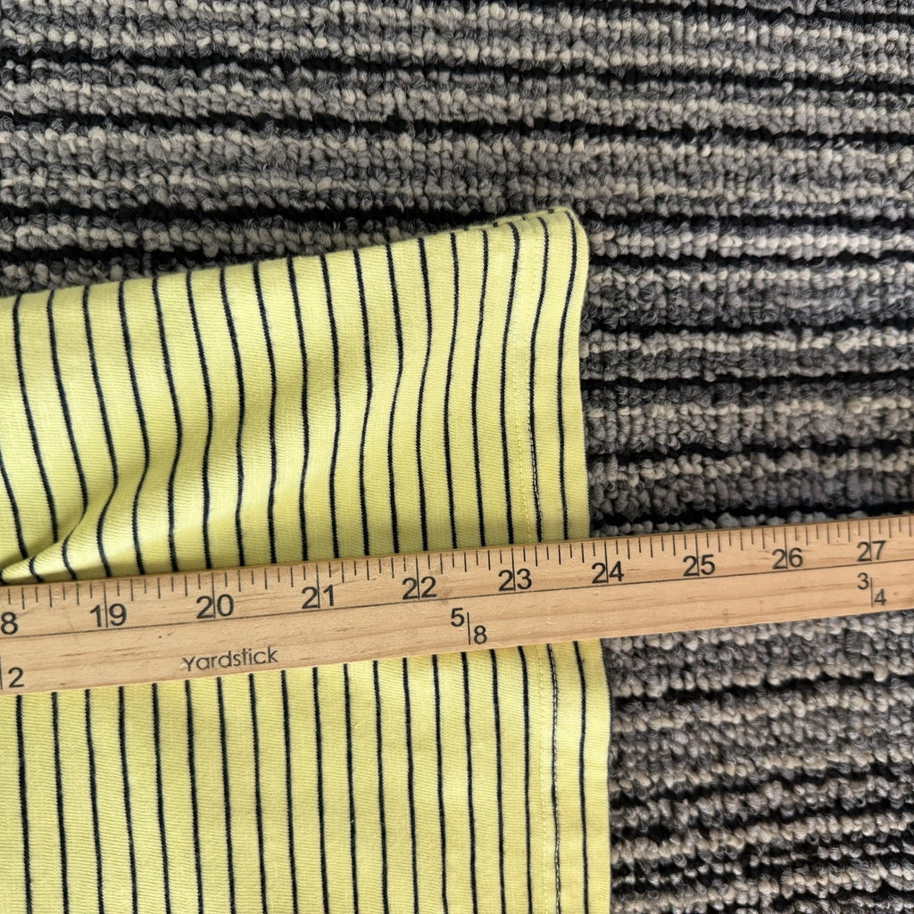 Anthropologie t.la Women S Yellow Black Stripe 3/4 Sleeve Scoop Neck Top