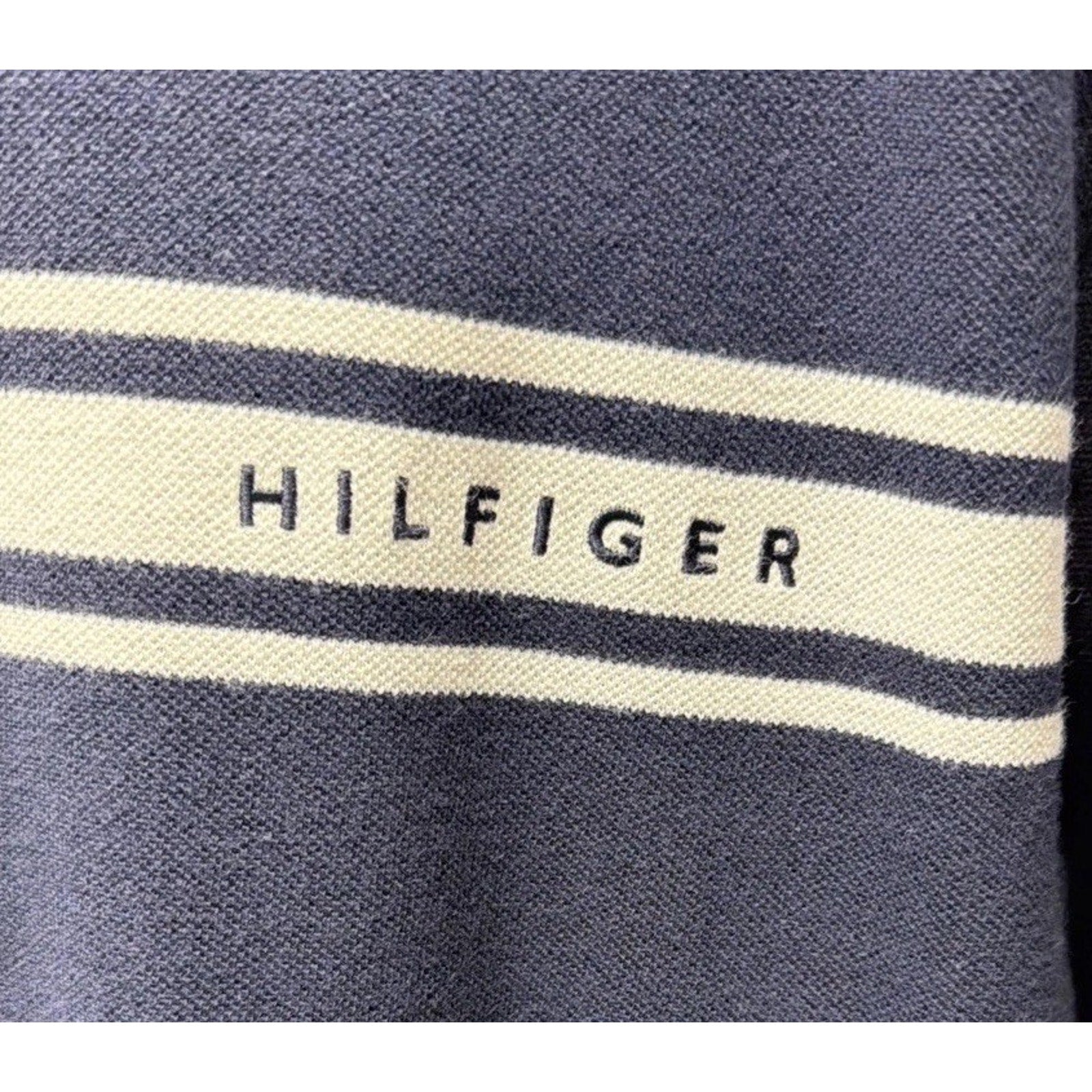 Mens Tommy Hilfiger Blue Short Sleeve Shirt Size XXL V Neck Vinatge Year 2000