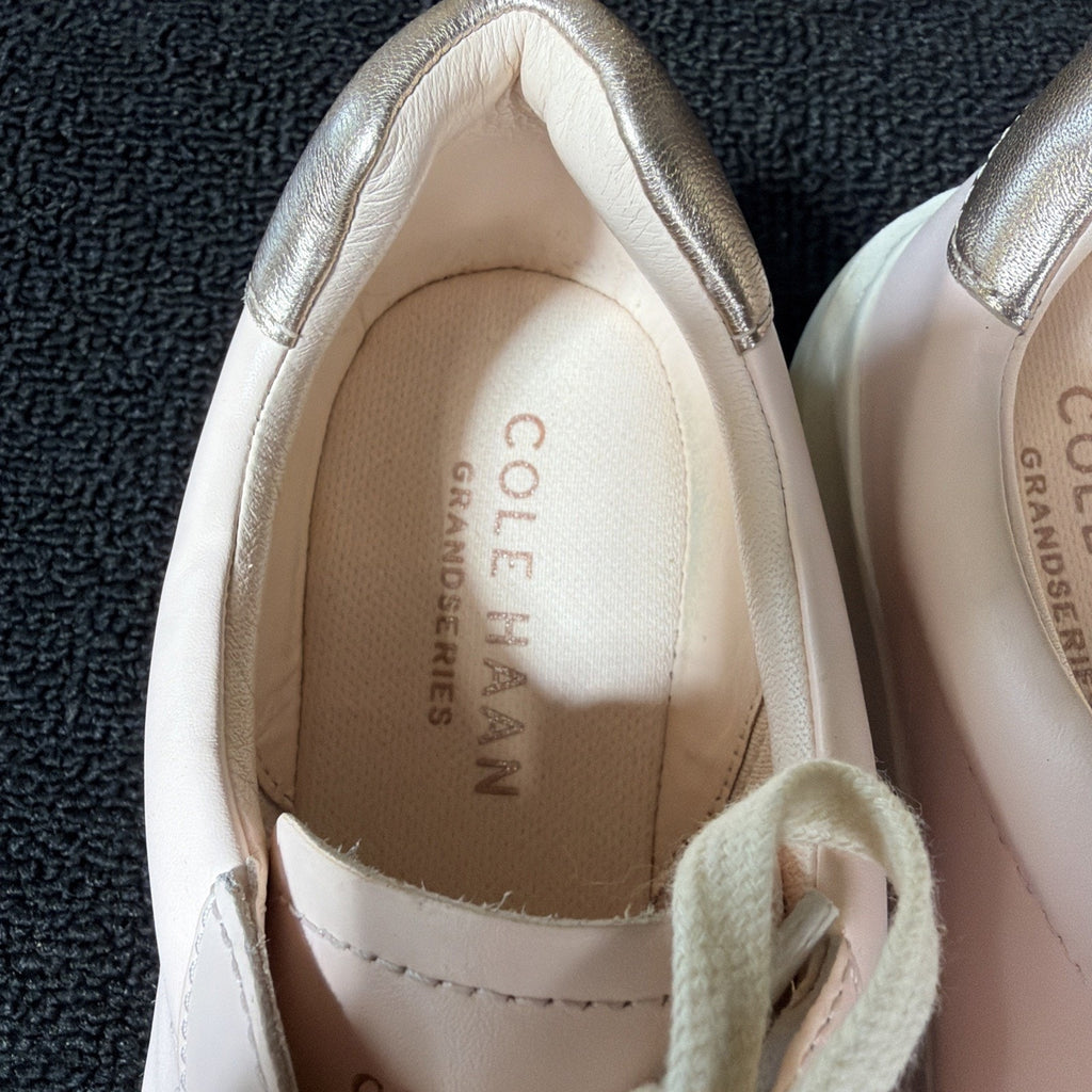 Cole Haan GrandPro Rally Court Pink Leather Laced Up Sneakers Shoes Womens Sz 9