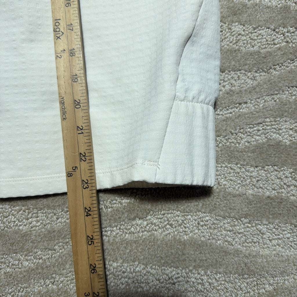 The North Face Women's Tekware Grid 1/4 Zip Jacket White Dune Size Small Stretch