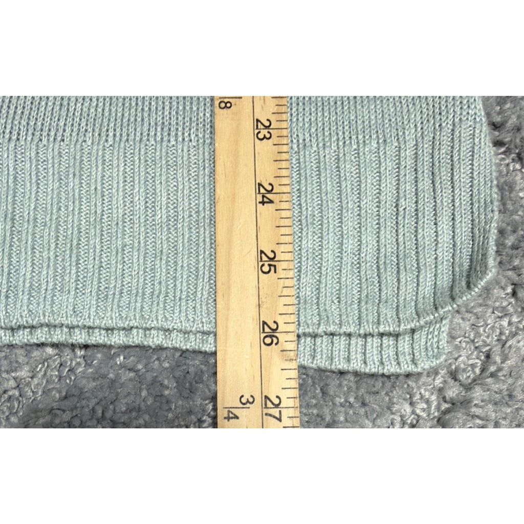 Tahari Sweater Green 100% Linen Relaxed Button Accent Beachy Pullover sweater M