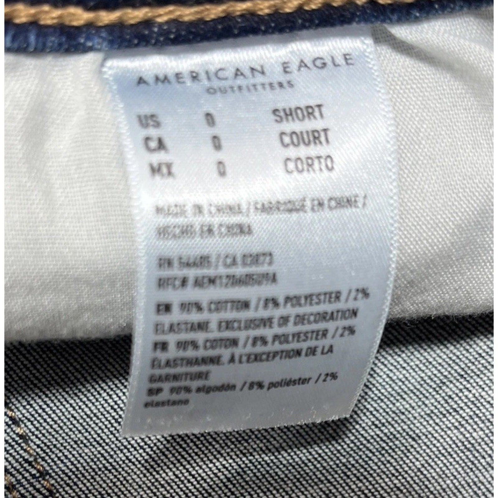 American Eagle Jeans Womens 0 Short Regular Next Level Stretch Jegging Denim