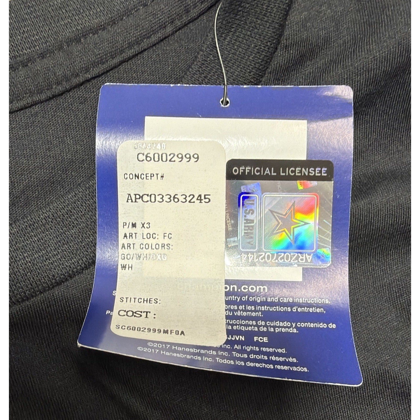 New Champion U.S ARMY Women's Long Sleeve Crew Neck Shirt Black Color. Size M