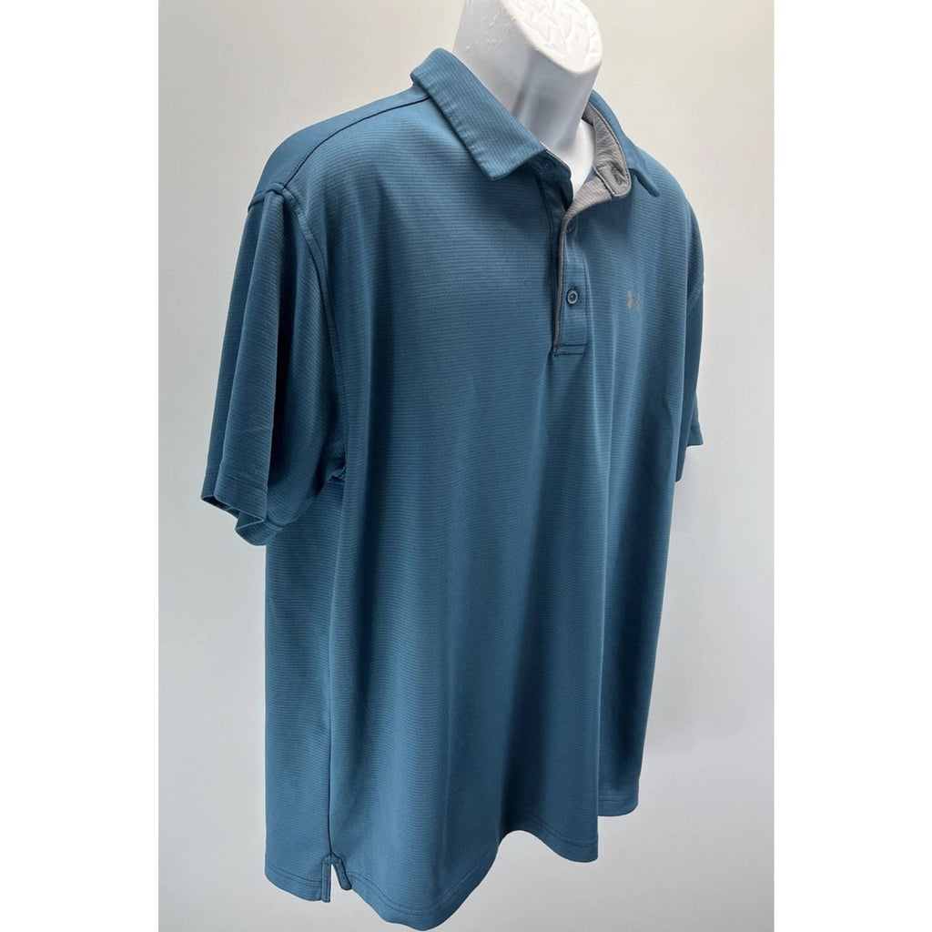 Under Armour Size 2 XL Men's UA Tech Polo Golf Shirt Blue