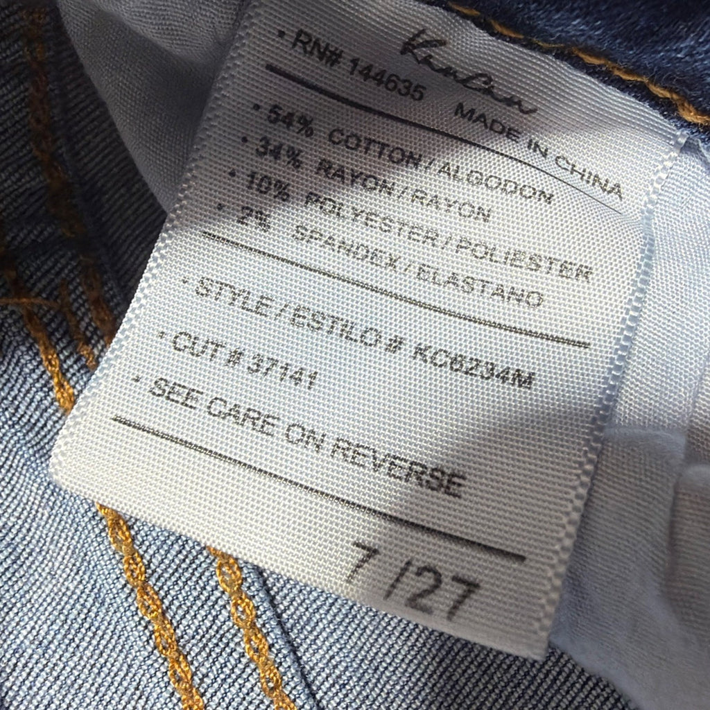 Kancan Leopard Patches Distressed Ripped KC6234M Girlfriend Fit 7/27 Women Jeans