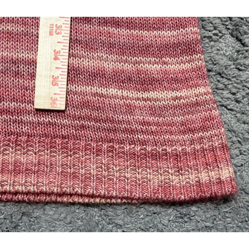 Loft Sweater Dress Womens Large Striped Knitted Mock Neck Smocked Boho NWT