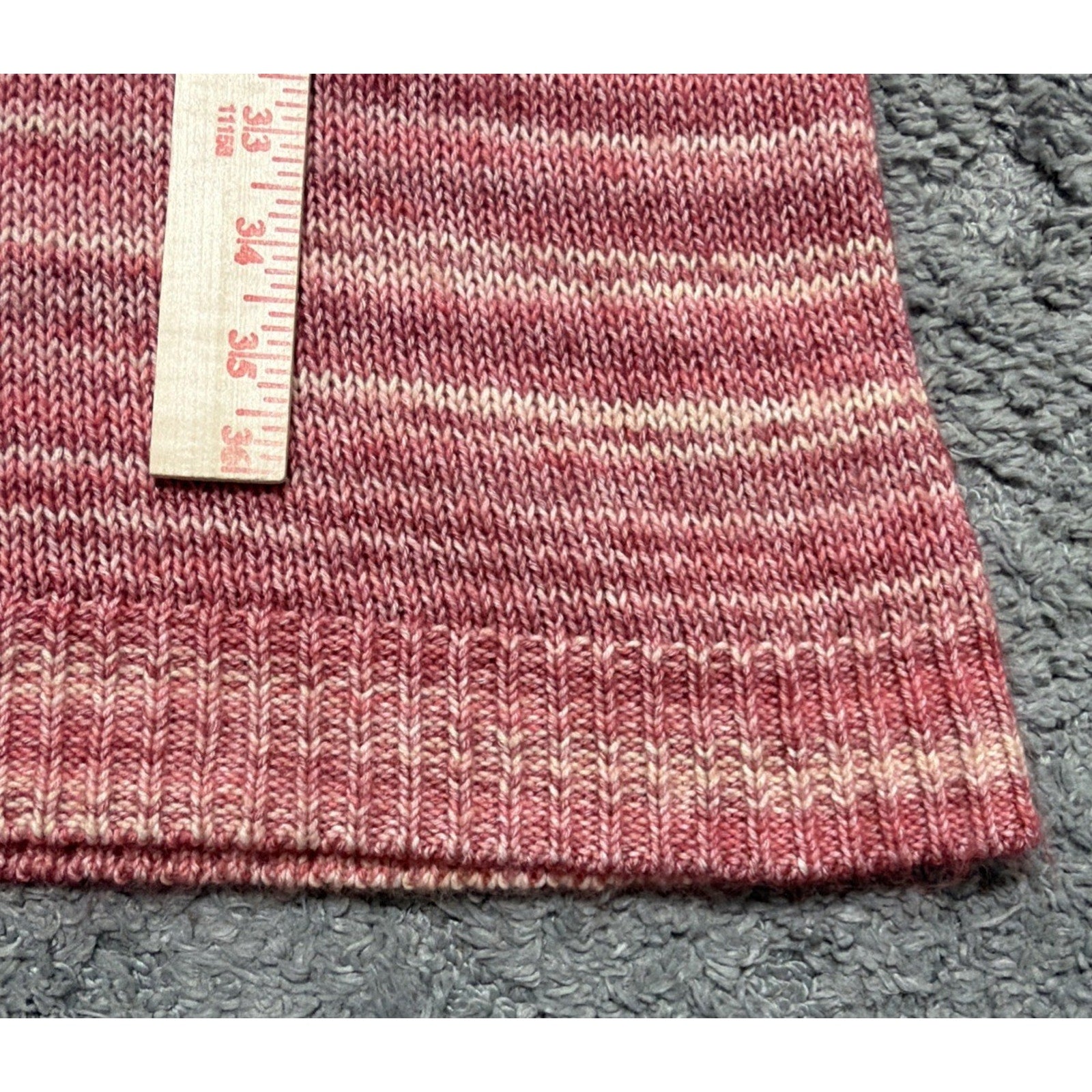 Loft Sweater Dress Womens Large Striped Knitted Mock Neck Smocked Boho NWT