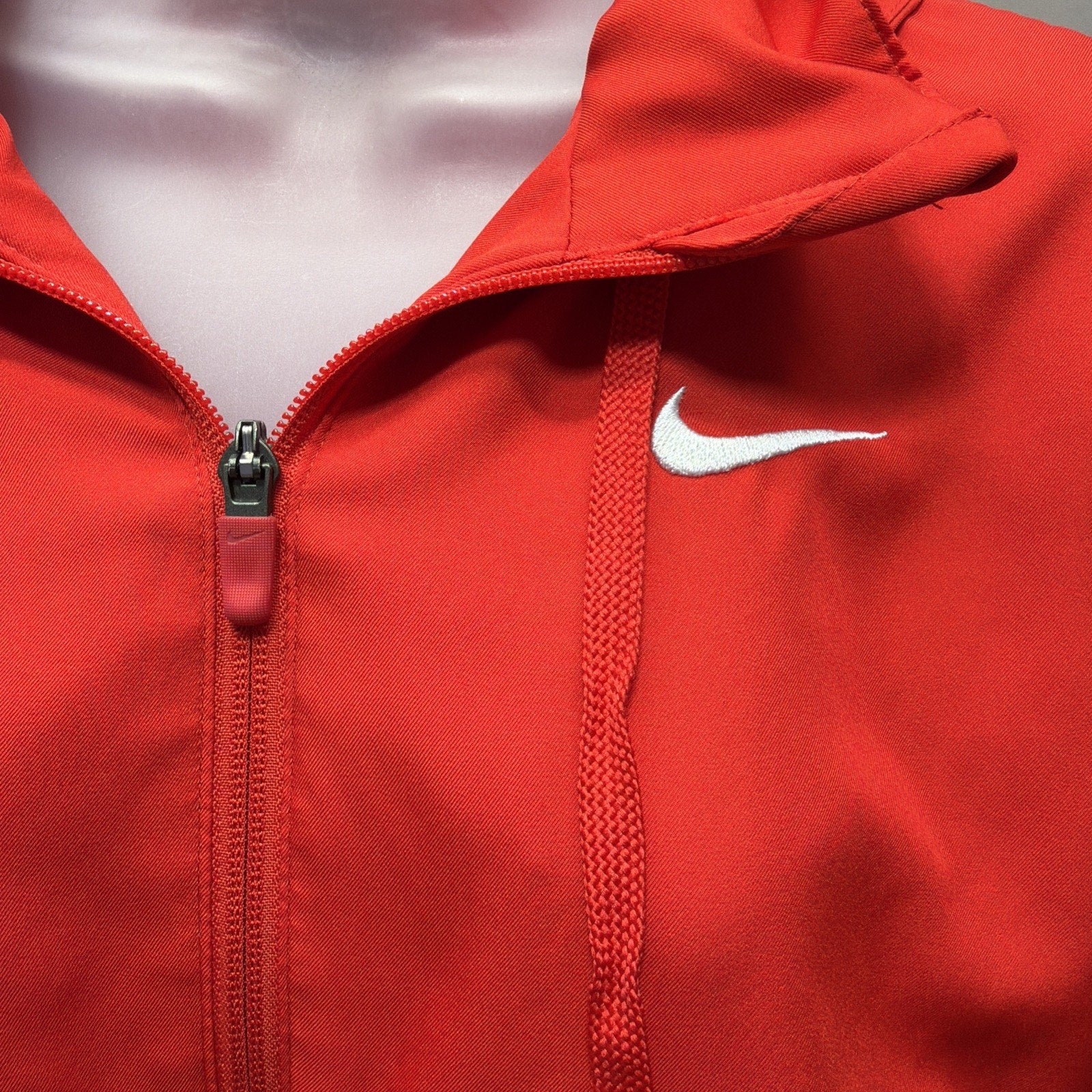 Nike University Red DRI-FIT Running Hooded Full Zip Activewear Lined Jacket M