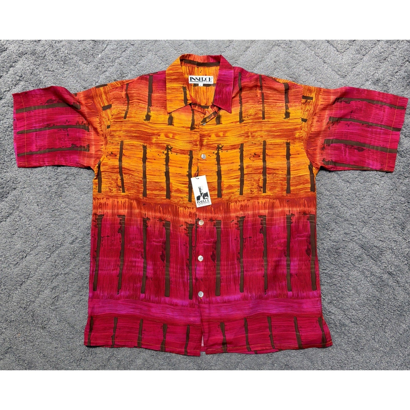 InSerch Limited Edition Button Up Shirt Men’s XL Beach Casual Made In UAE NWT