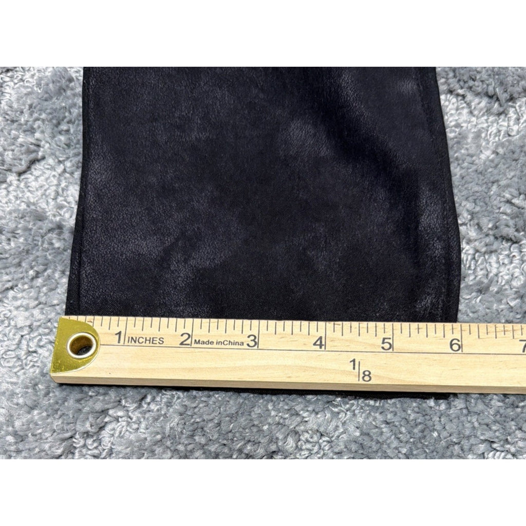 Silence + Noise Mixed Fabric Straight High Rise Faux Leather Jeans Size 31