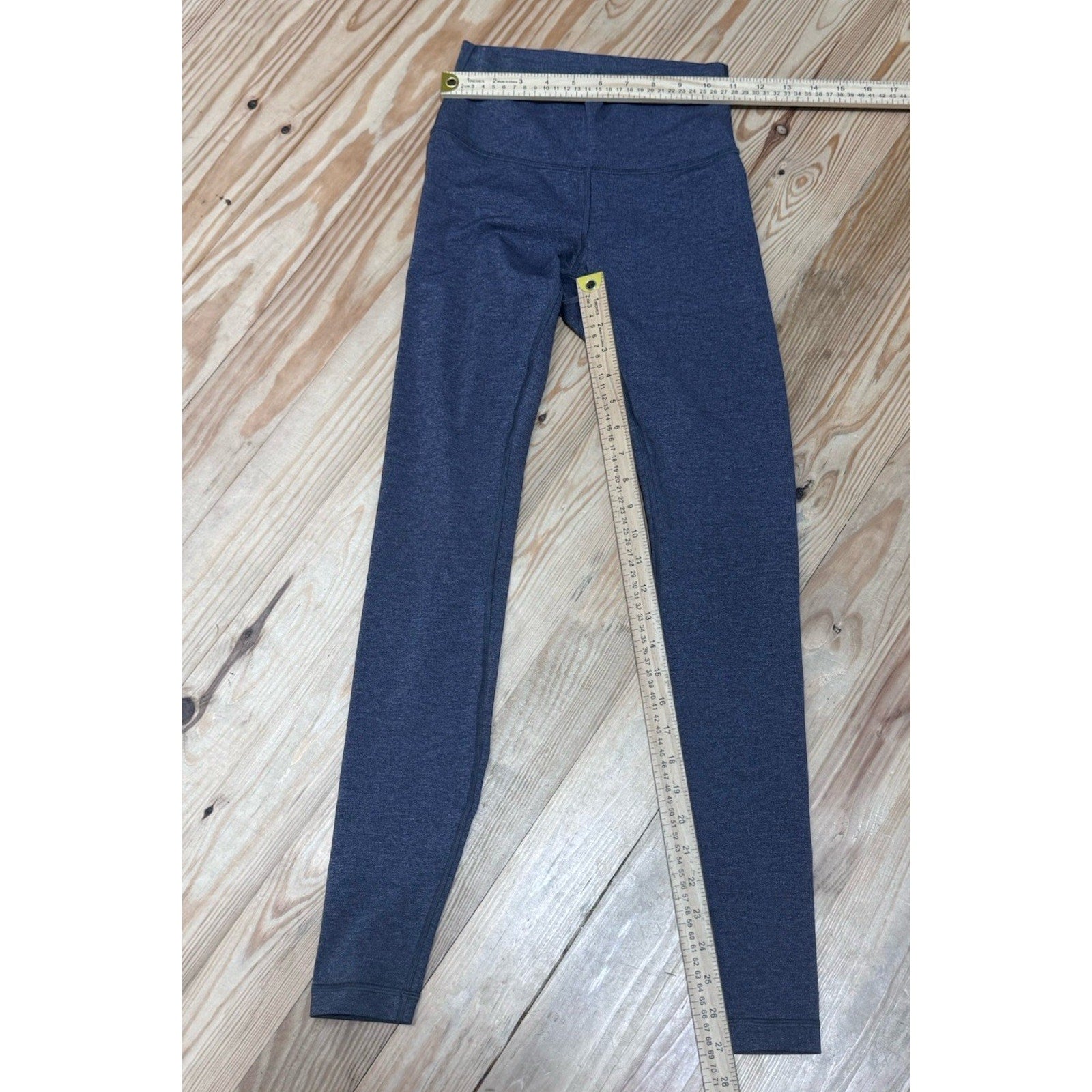 Lululemon Wunder Under High Rise Dark Gray Elastic Waist Pull On Leggings Size 4