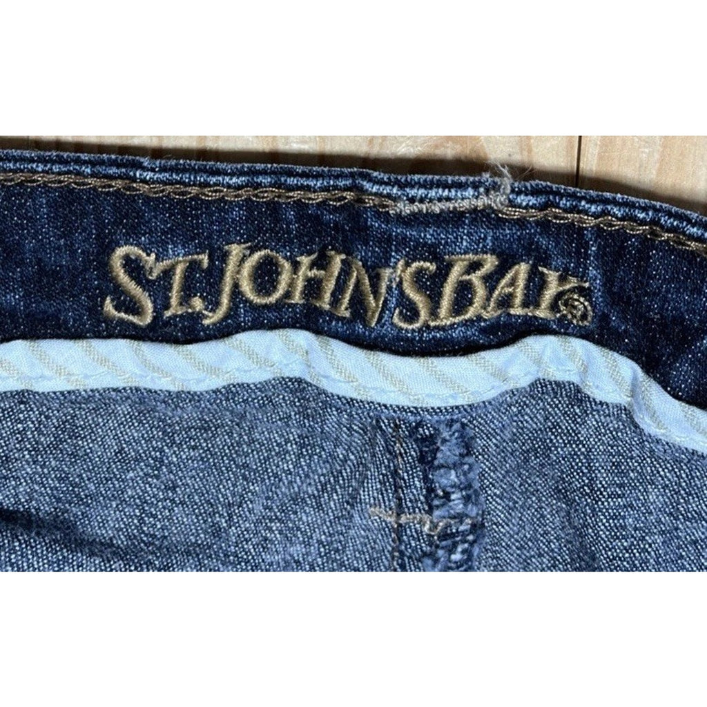 Women's 10 Average St John's Bay Bootcut Secretly Slender Jeans Stretch Denim