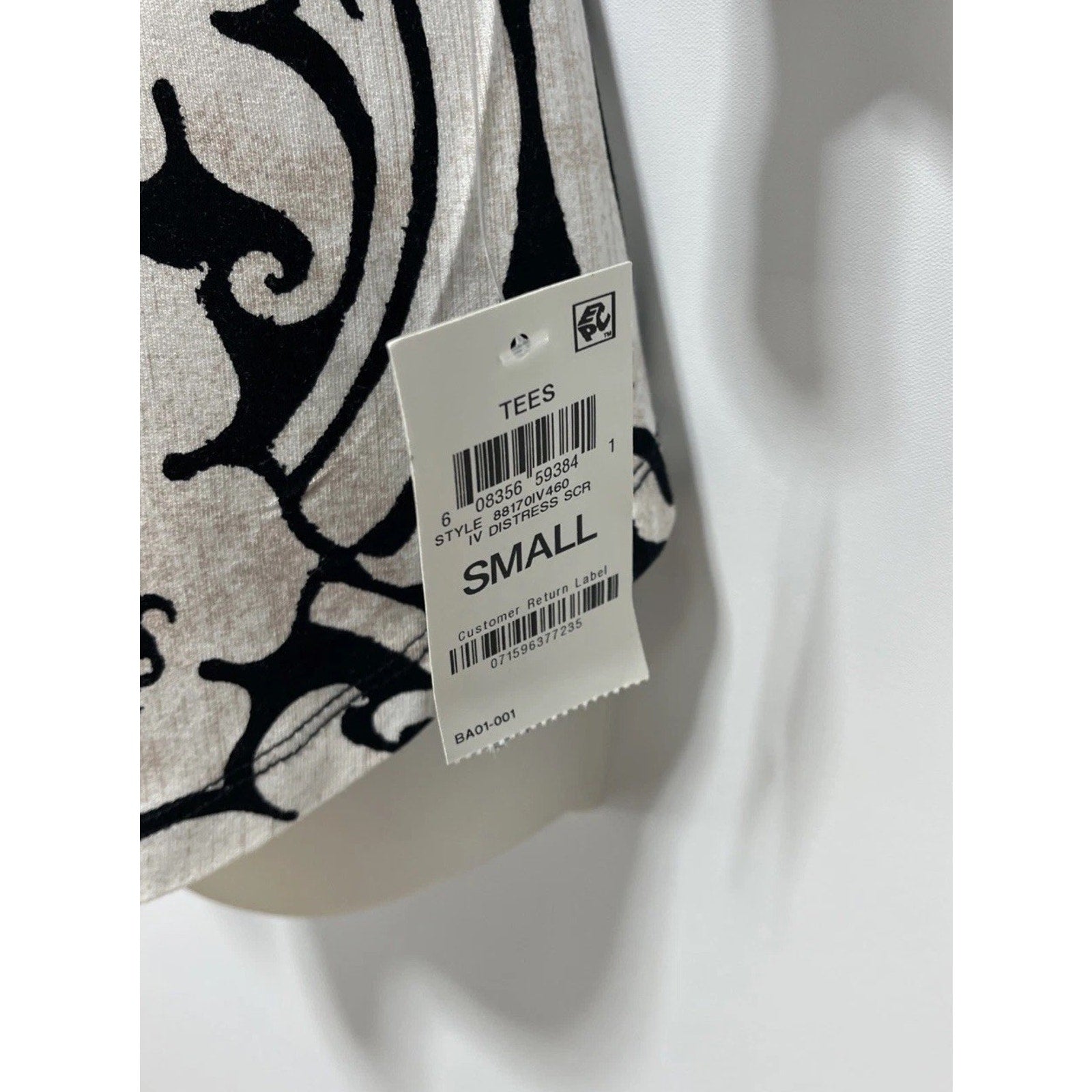 JM Collection Women’s Top Blouse Size Small White Black Floral 3/4 Sleeve