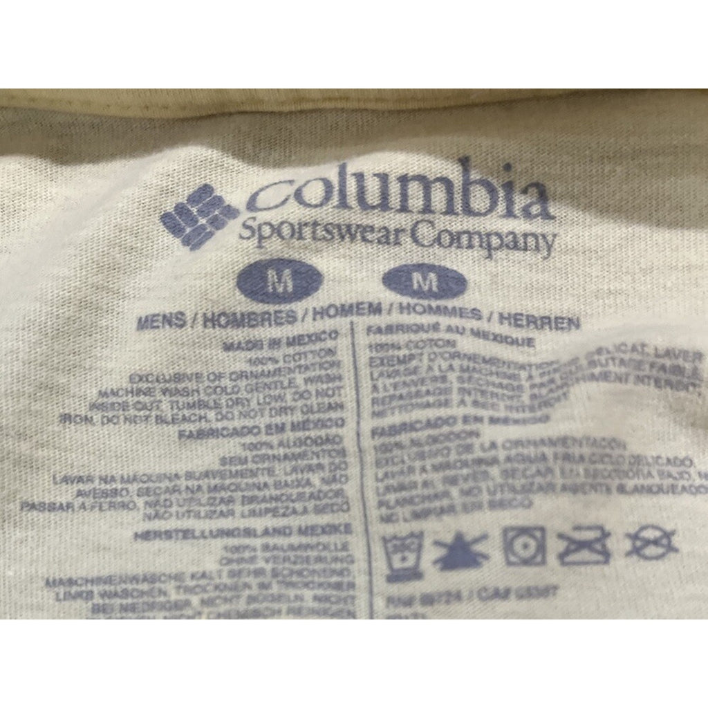 Columbia Men's PFG Tarpon Ale Yellow T-Shirt Size Medium Fishing Cotton