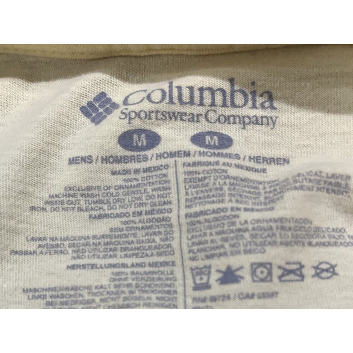 Columbia Men's PFG Tarpon Ale Yellow T-Shirt Size Medium Fishing Cotton