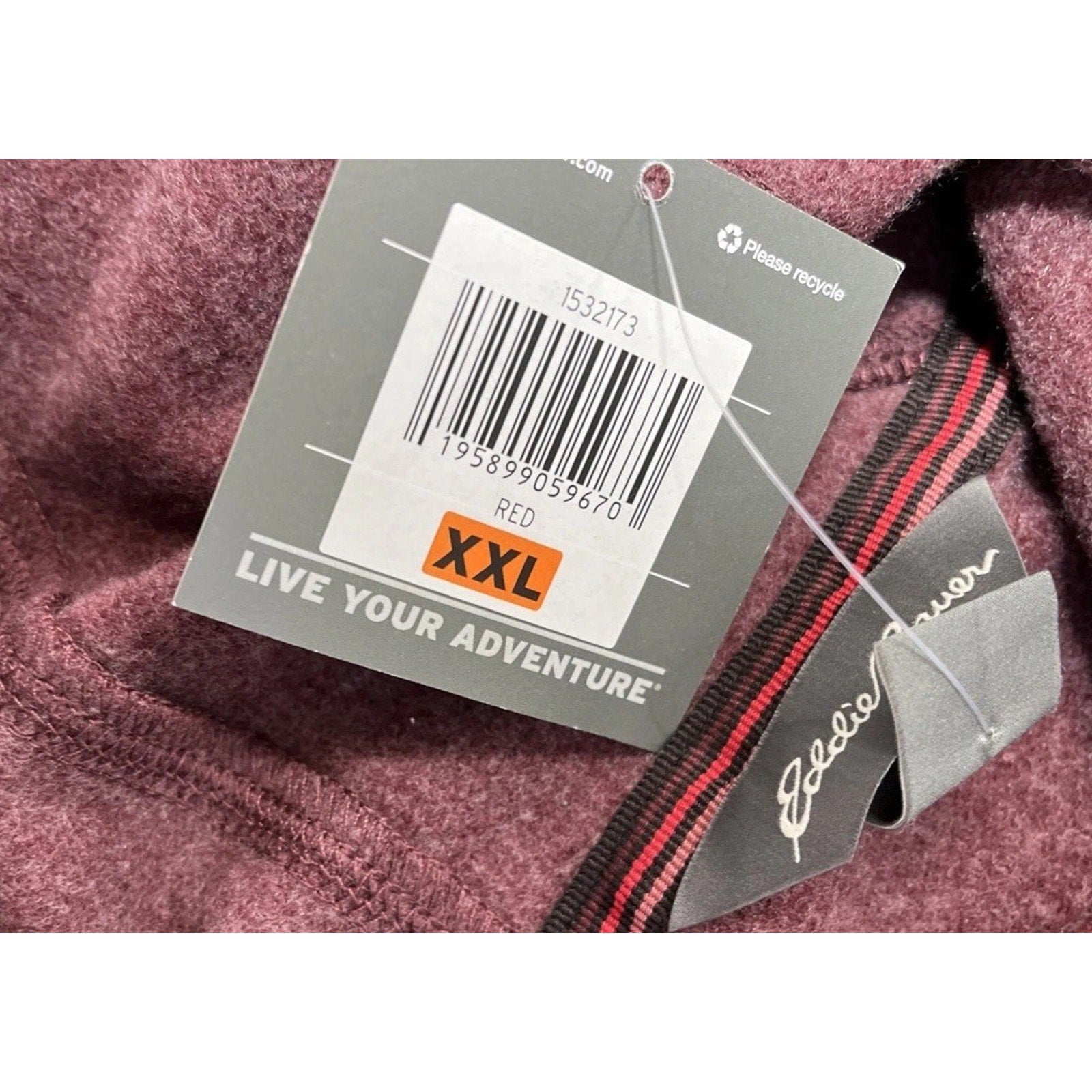 Eddie Bauer Men’s Everyday Fleece Pullover Hoodie COLOR RED XXL New With Tags