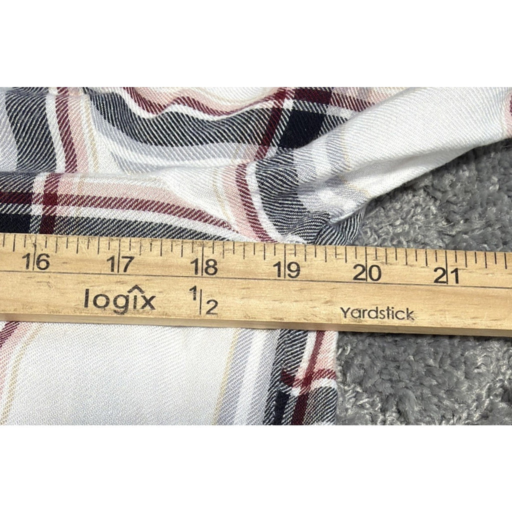 Banana Republic Womens Small DILLON Flannel Shirt Plaid EVERYDAY SOFT