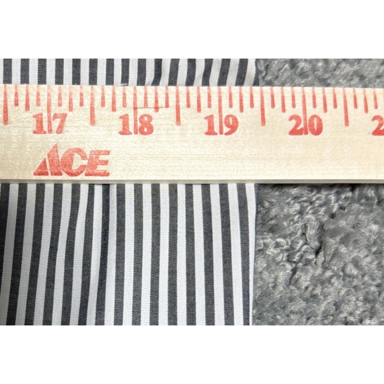 Talbots Wrinkle Resistant Striped Gray White Button Up Shirt 8 Career Preppy