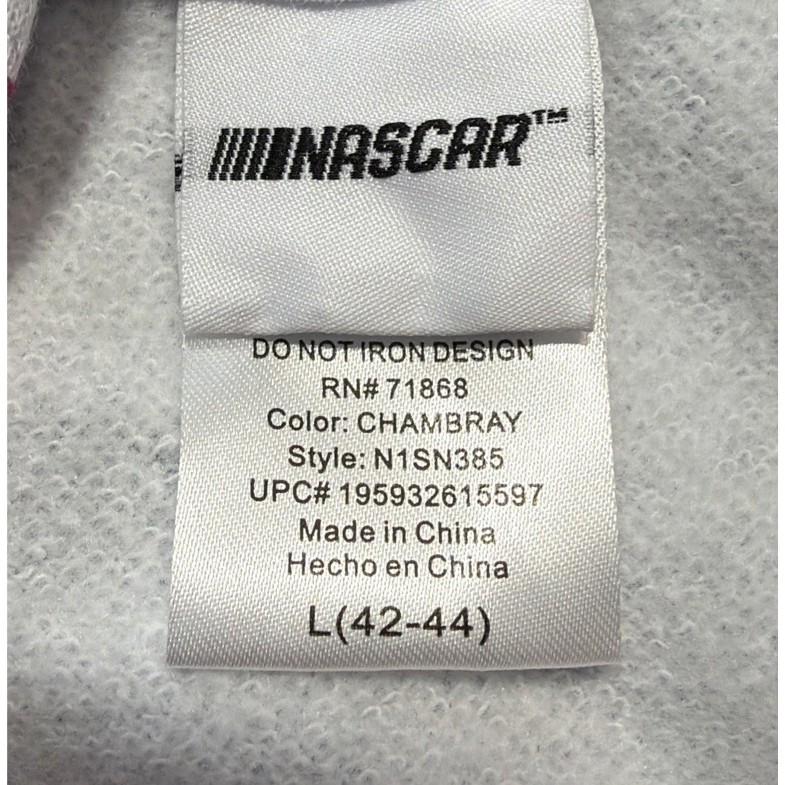 Daytona 500 Hoodie Mens Large Blue NASCAR Auto Racing Graphic Sweatshirt NWOT