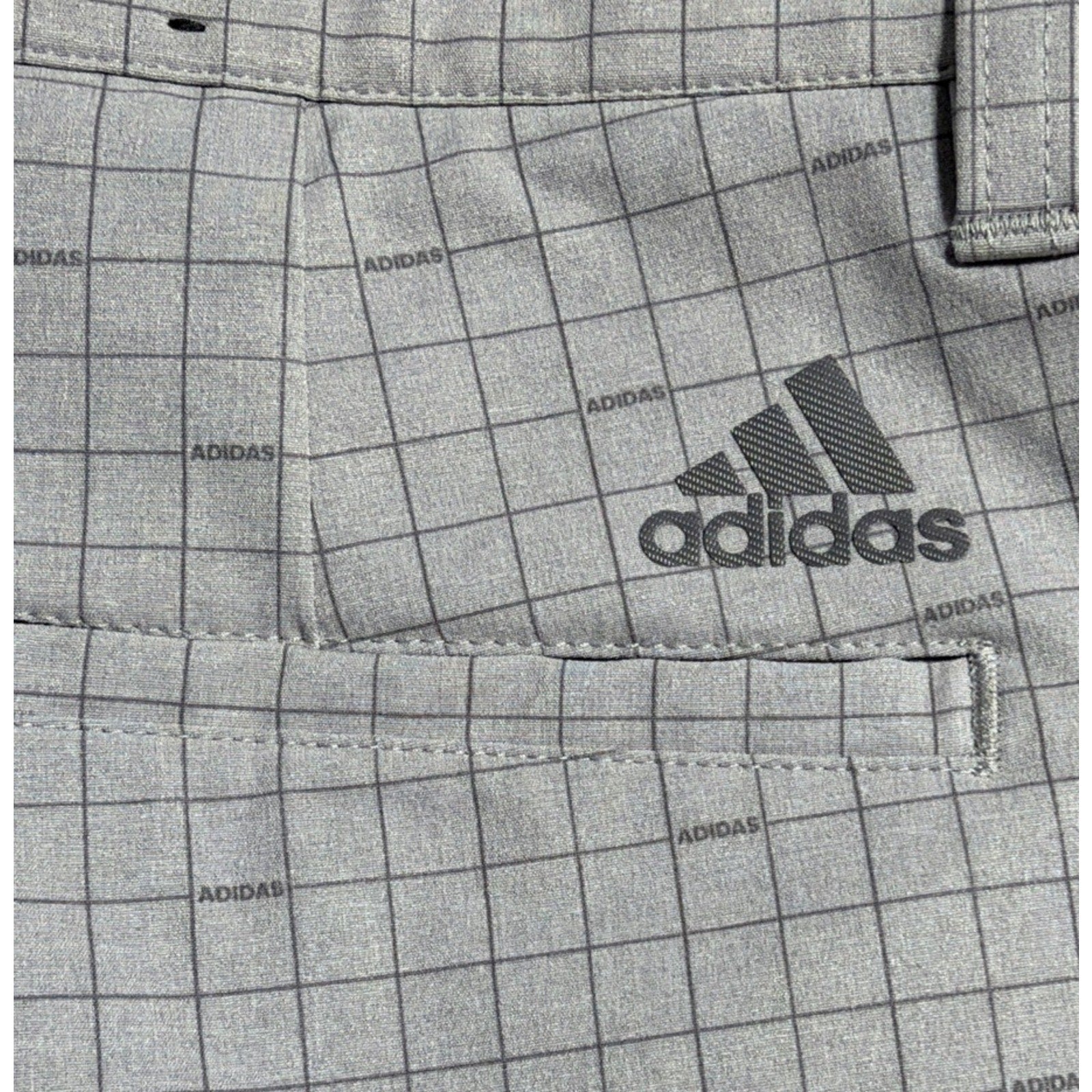 Adidas Ultimate 365 Stretch Grid Print All Over Golf Shorts Mens Size 38 New