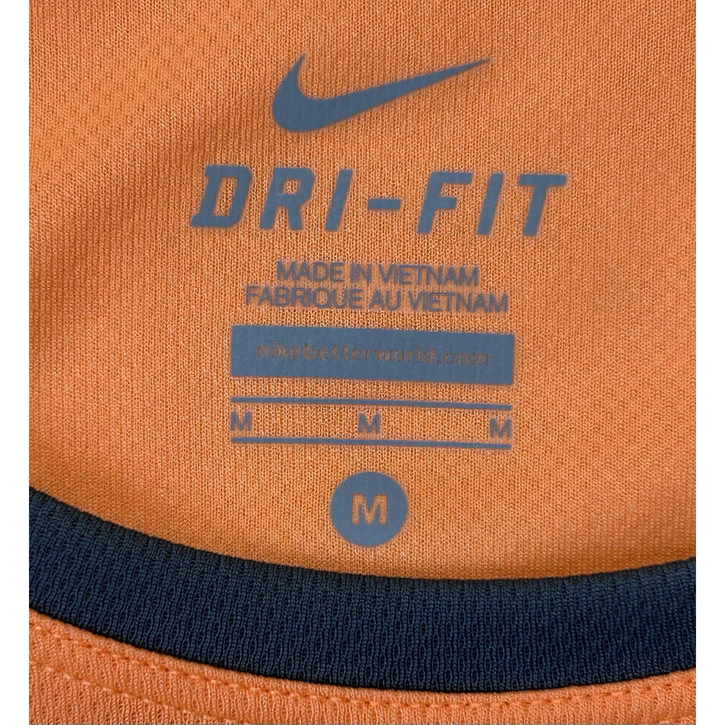 NIKE | DRI-FIT Women's Size Medium Orange Active T-Shirt Running Reflective Mesh