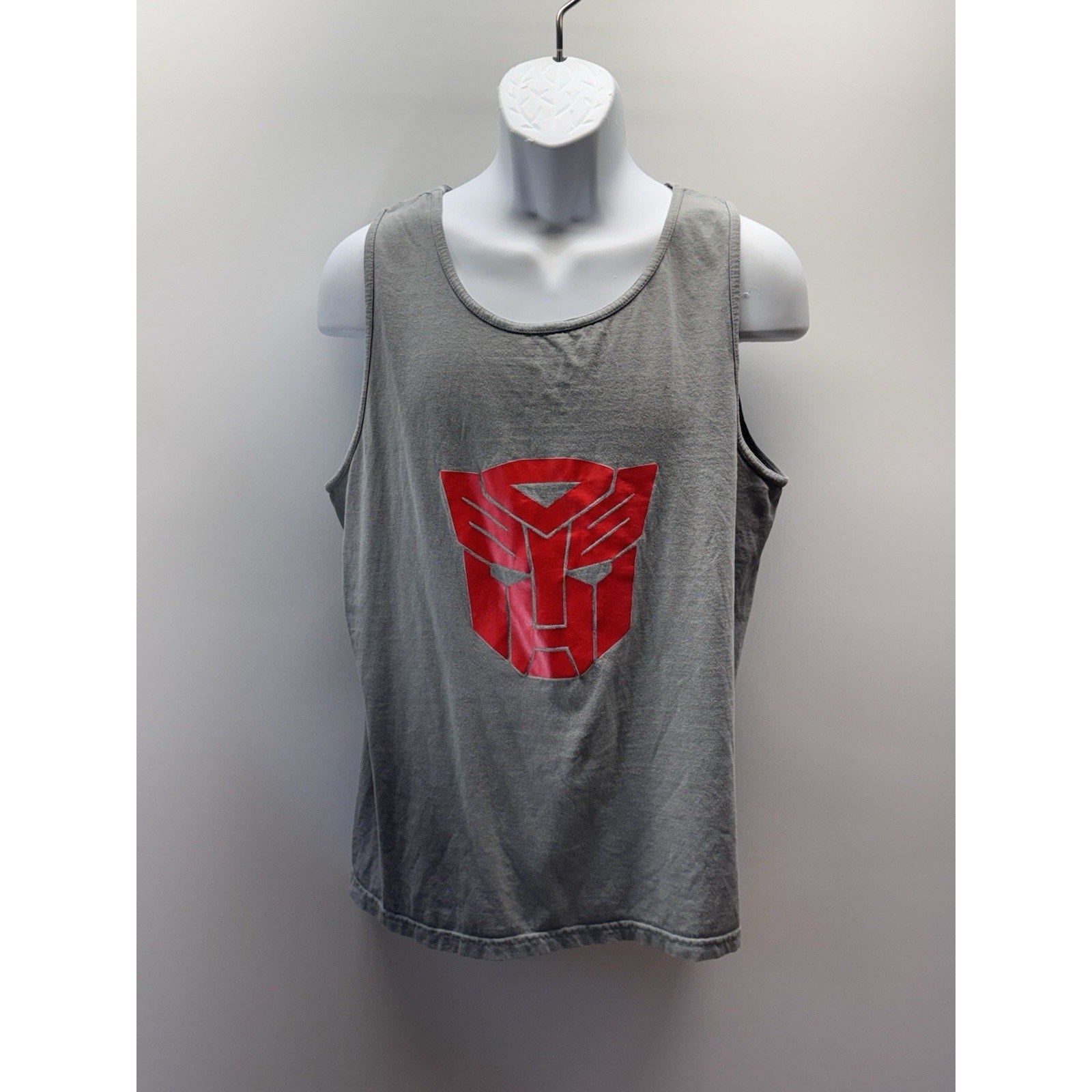 Transformers Tanktop Autobot Logo Gray Red Logo Men’s Size Medium Comfort Colors