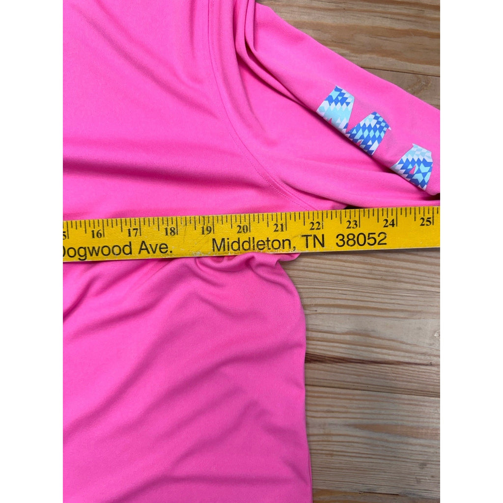 Magellan Pink Fish Gear Womens Boyfriend Fit Long Sleeve Wicking Size X-Large