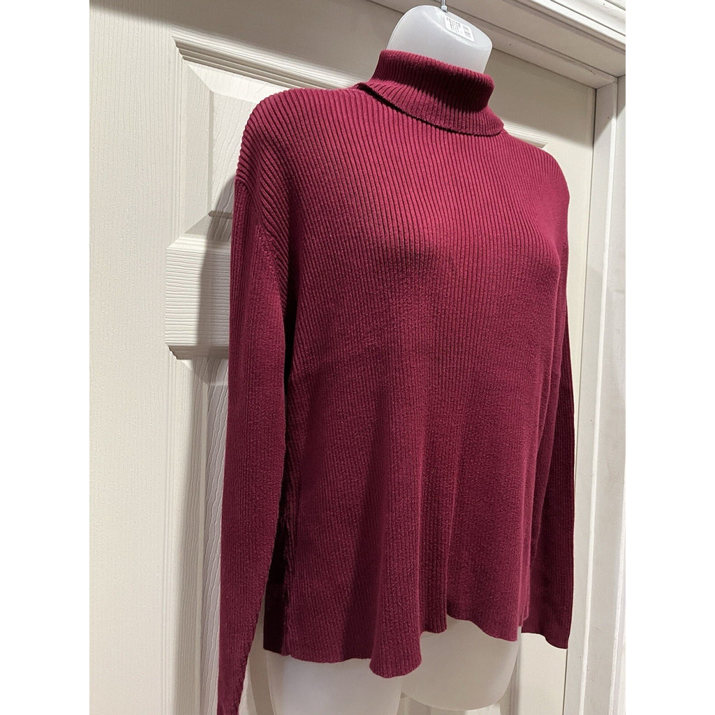 Kim Rogers Junior Turtleneck Long Sleeve Knitted Pullover Sweater Size M