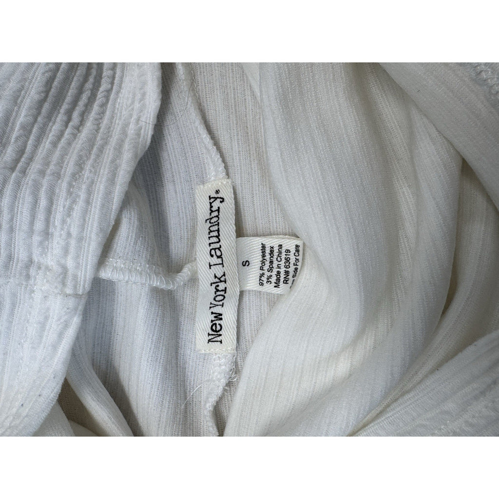 New York Laundry Slouch Neck Long Sleeve Women’s Tunic Size Small White