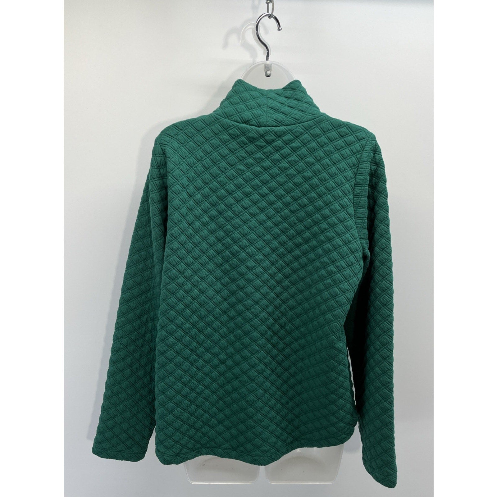 J. CREW | Women's M Emerald Green Quilted Mock turtleneck Top
