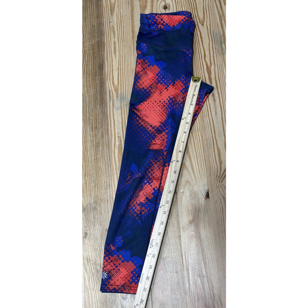 Athleta Electro Sonar Capri Leggings Blue Red Size XXS Workout Athletic
