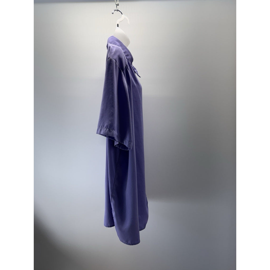 Only Necessities Button Up Blouse Plus Size 2X Purple Short Sleeve