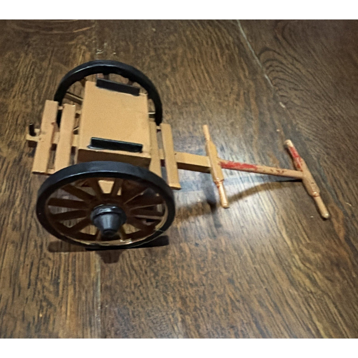 Miniature Artillery Limber Ammunition Wagon Metal Cannon Accessory Tan Black