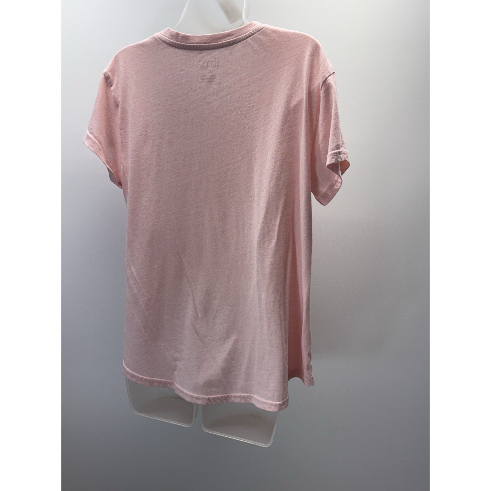 Michigan Wolverines Basic Hanes T-Shirt Womens Pink Large Cotton Blend