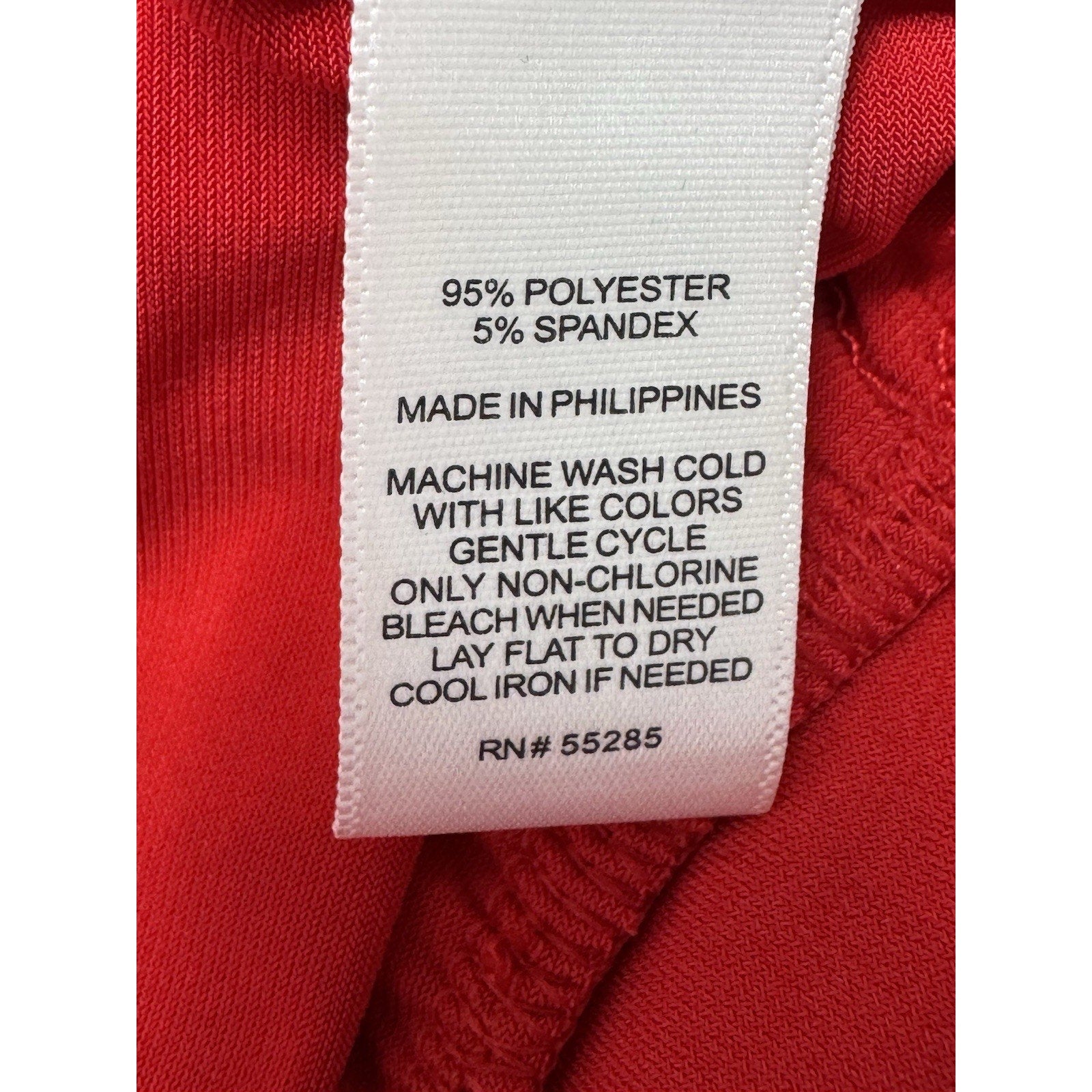 Express Red Chiffon Blouse Cross Over Vneck Peek A Boo Women’s Size Small New