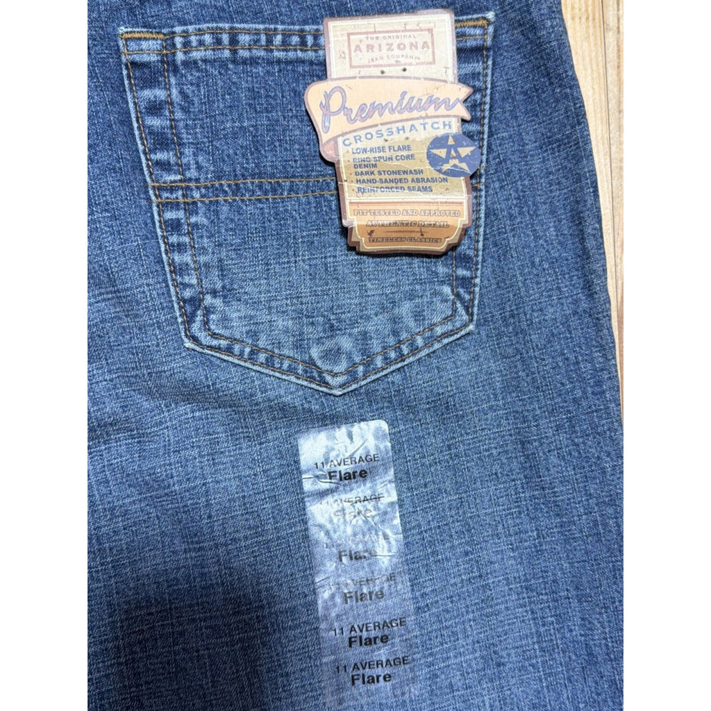 Vtg Arizona Women Low-Rise Y2K Flare Jeans Womens 11 NWT 32x32