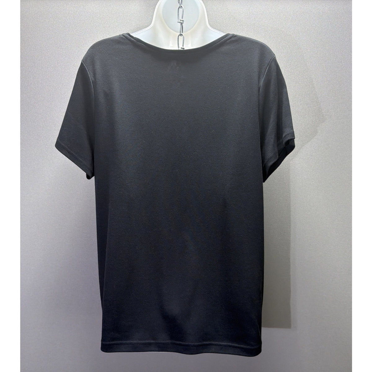 Croft & Barrow Women's The Classic Tee Short Sleeve Crewneck XL Black New