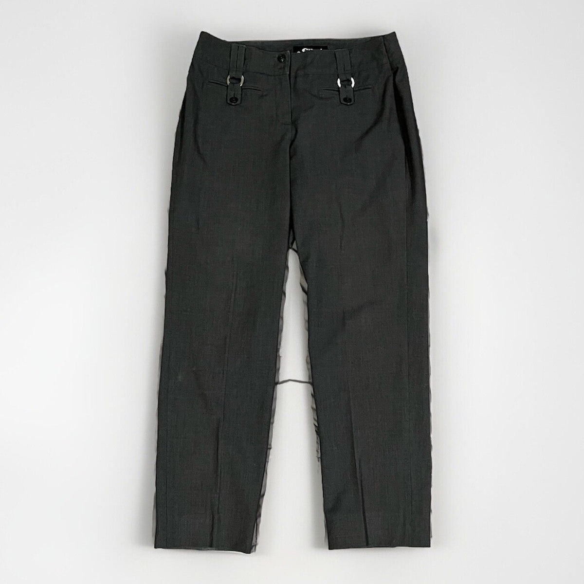 Sharagano EUC Women’s Grey Dress Pants Size 8 32x28.5” Flat Front