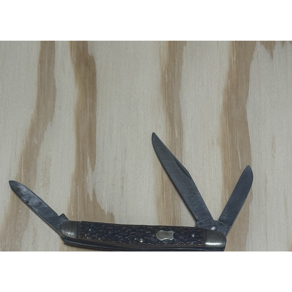 Carl Schlieper Eye Brand Knife Solingen Germany Stag 3 Blade Vintage Pocket Knif