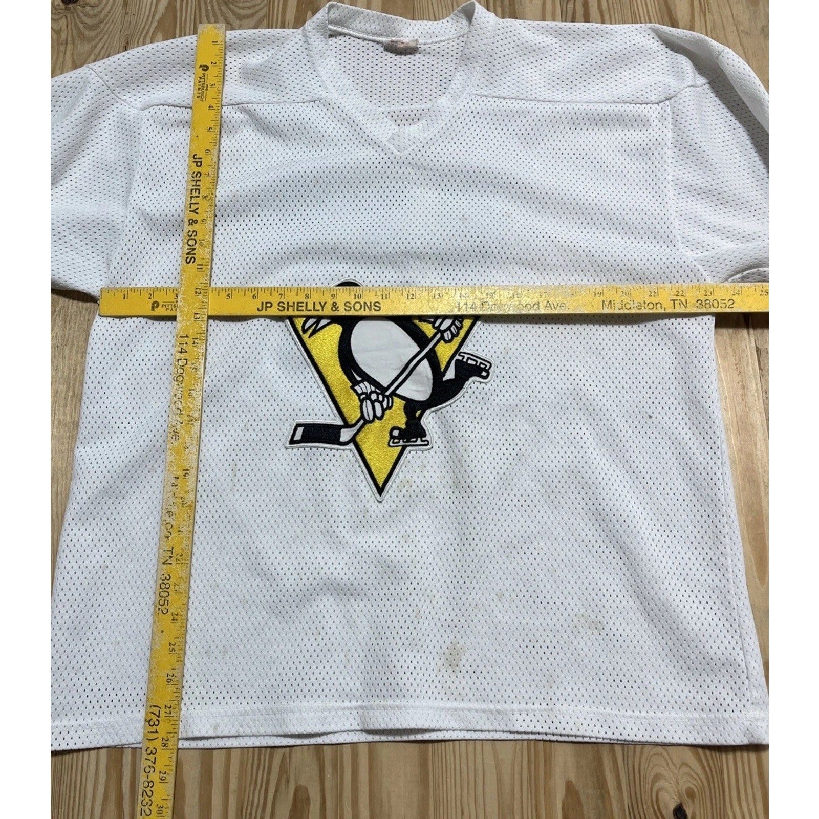 Vintage Pittsburgh Penguins PROJOY 1990’s Classic Hockey Jersey #15 Stain