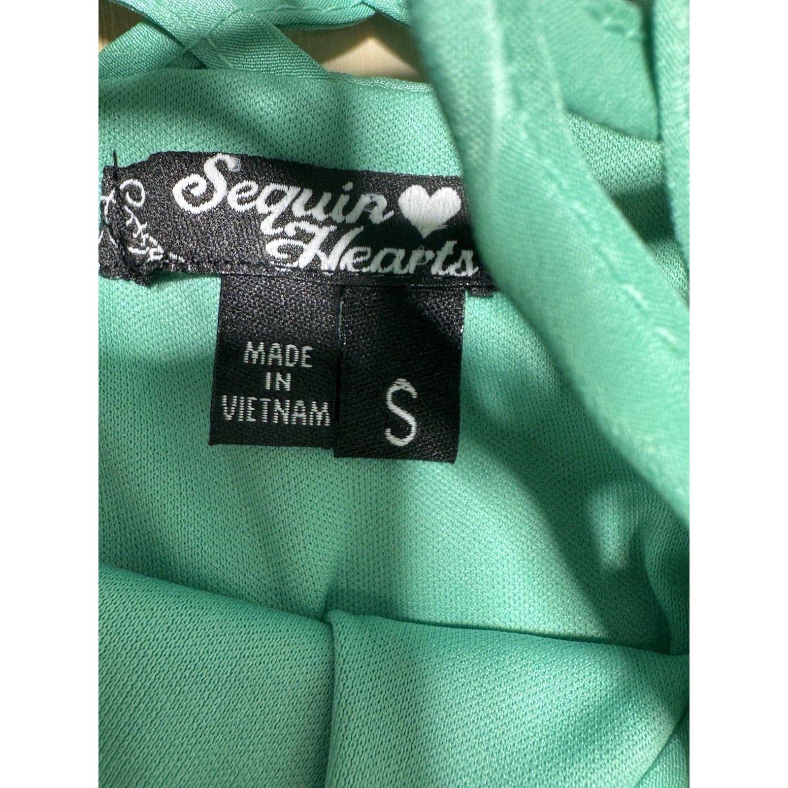 Sequin Hearts Teal Lattice Neck Dress S Sleeveless Fit & Flare NWT Juniors Party