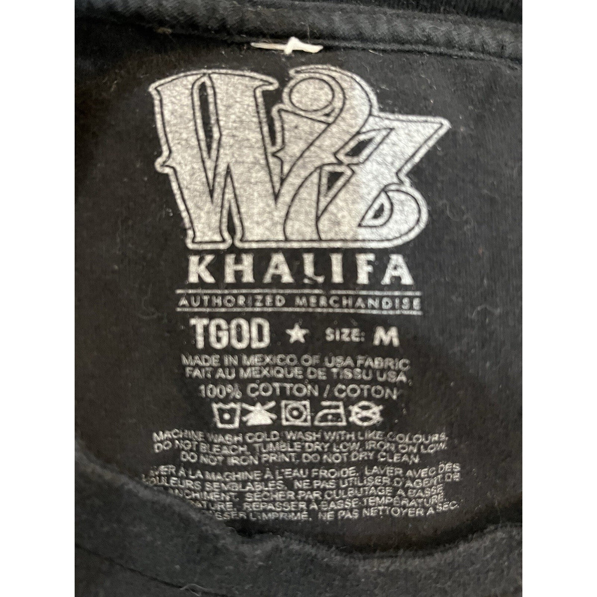 Philcos Wiz Black Cotton Khalifa Rap T-Shirt Logo Intense Design Men's Size M