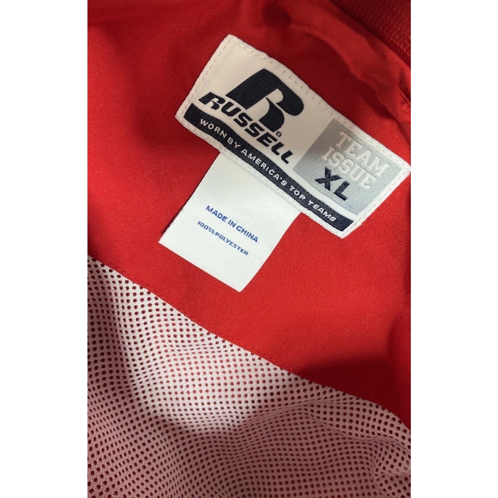 Vtg Russell Athletic Ole Miss University Official Team Issue Pullover Jacket XL