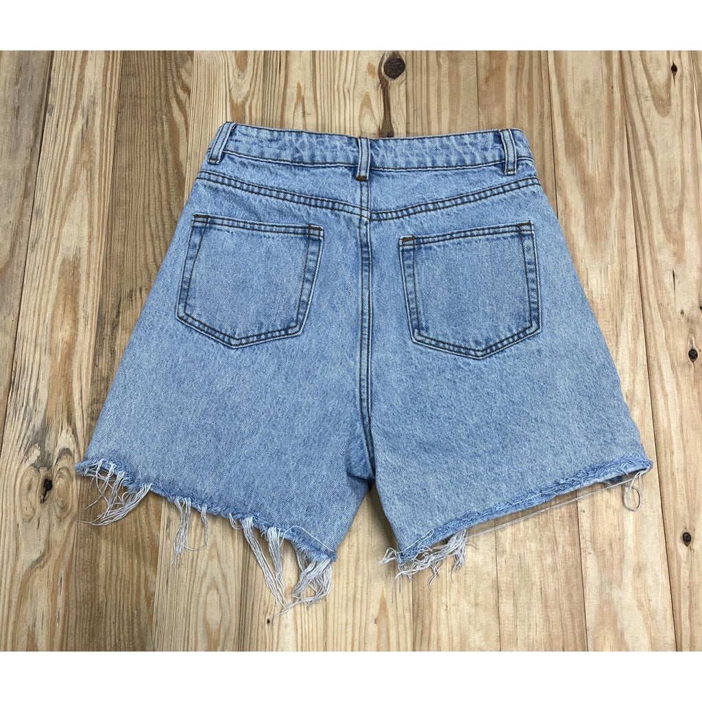Grey Lab Los Angeles Women’s High Waisted Denim Shorts Size Small 26x4