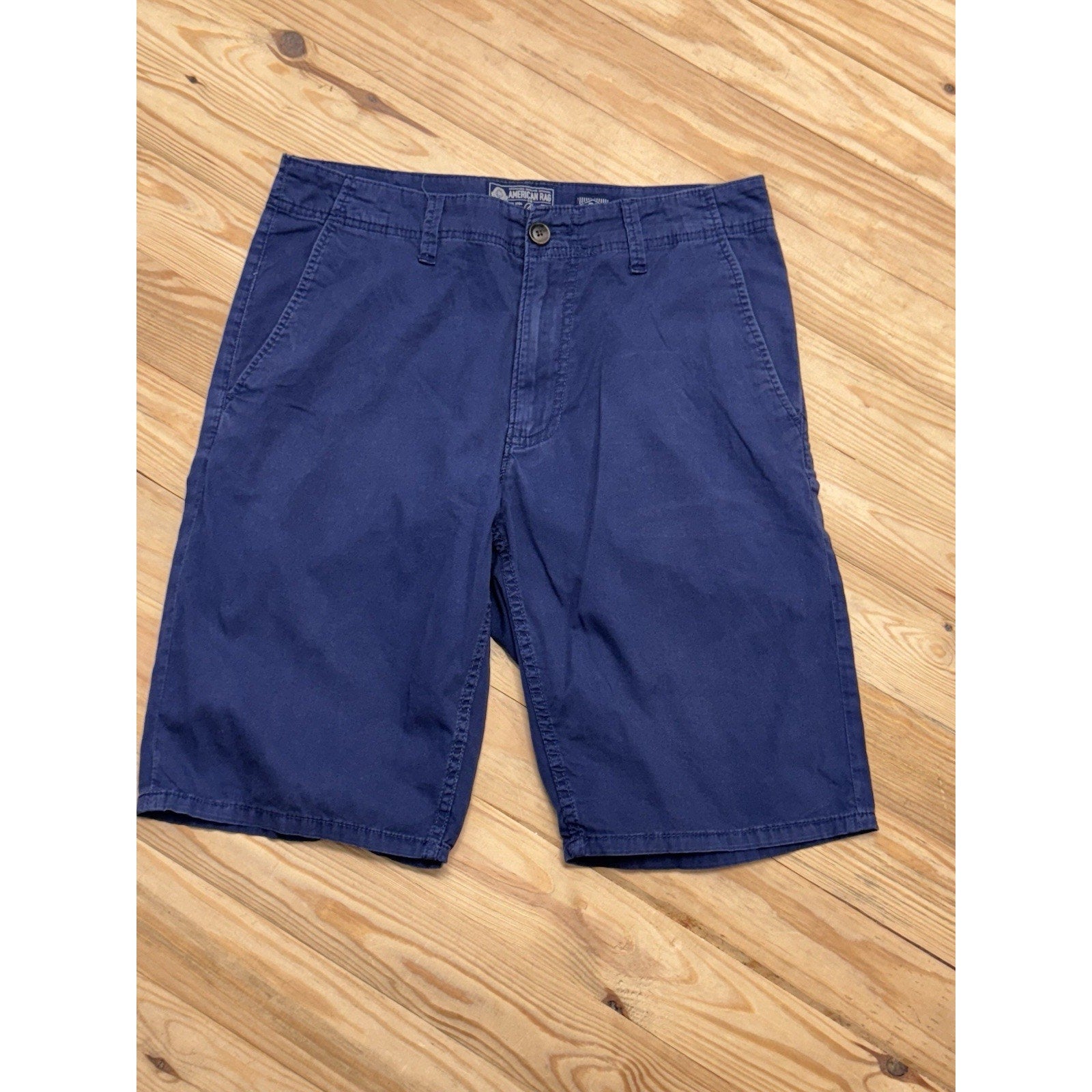 American Rag Slim Fit Navy BlueShorts Men's Size 31 Chino 100% Cotton