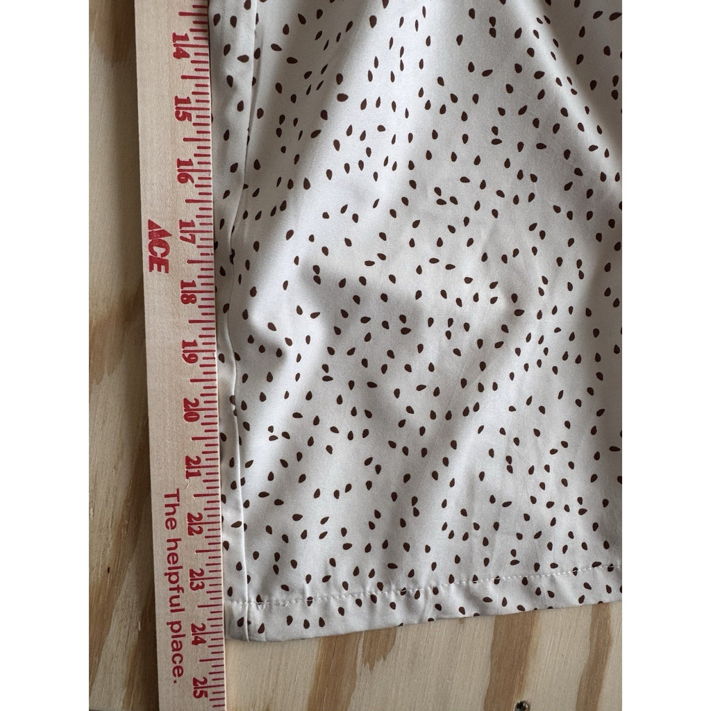 Alredine Jumper Romper Sleeveless Cream With Brown Polka Dot New Women’s Large